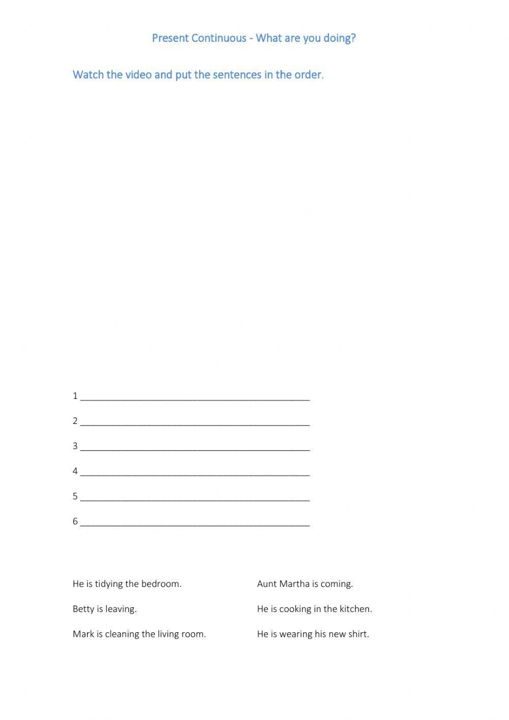 Present Continous with video