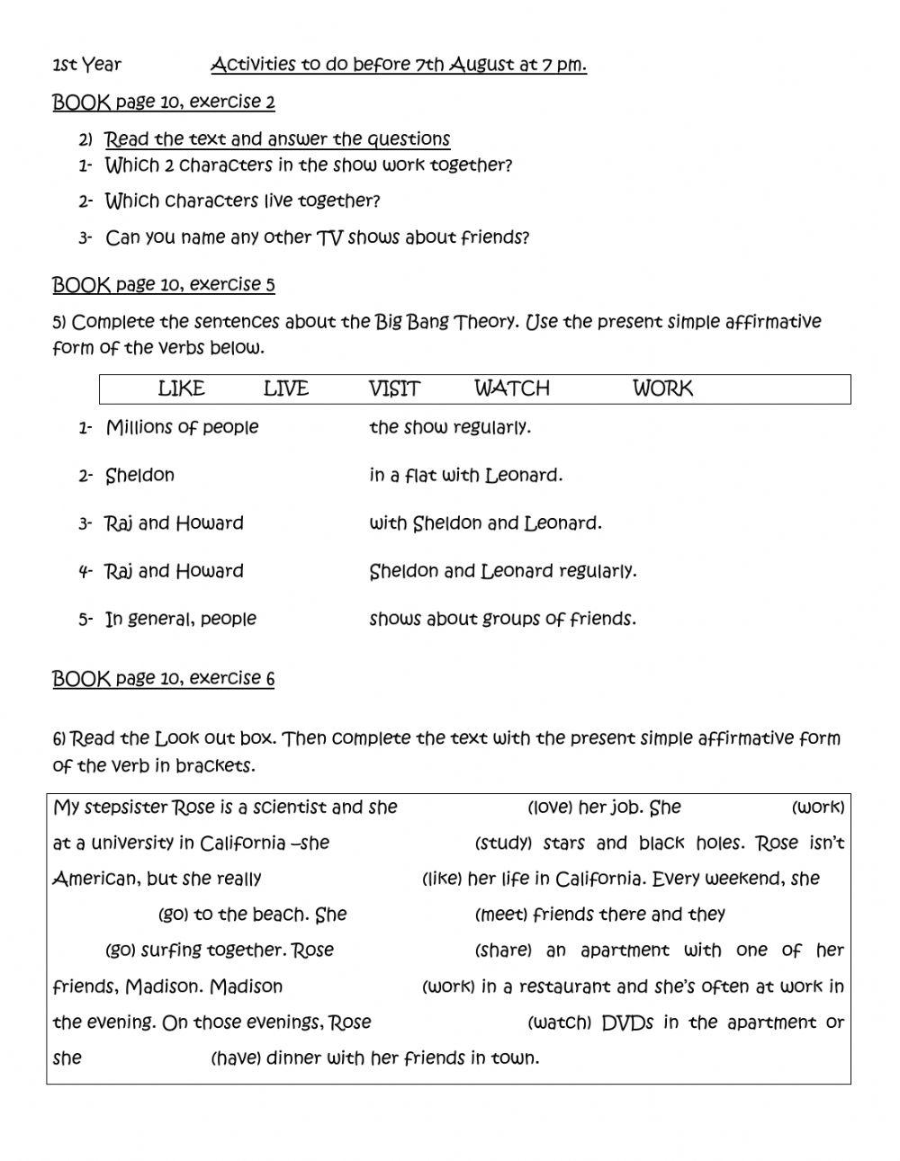 english- PRESENT SIMPLE aff-7th August- 