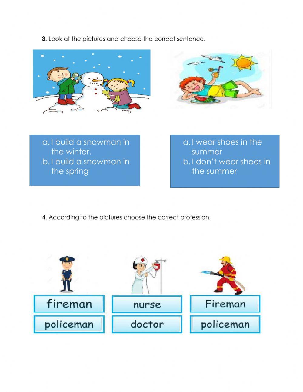 ENGLISH FINAL EXAM FIRST GRADE