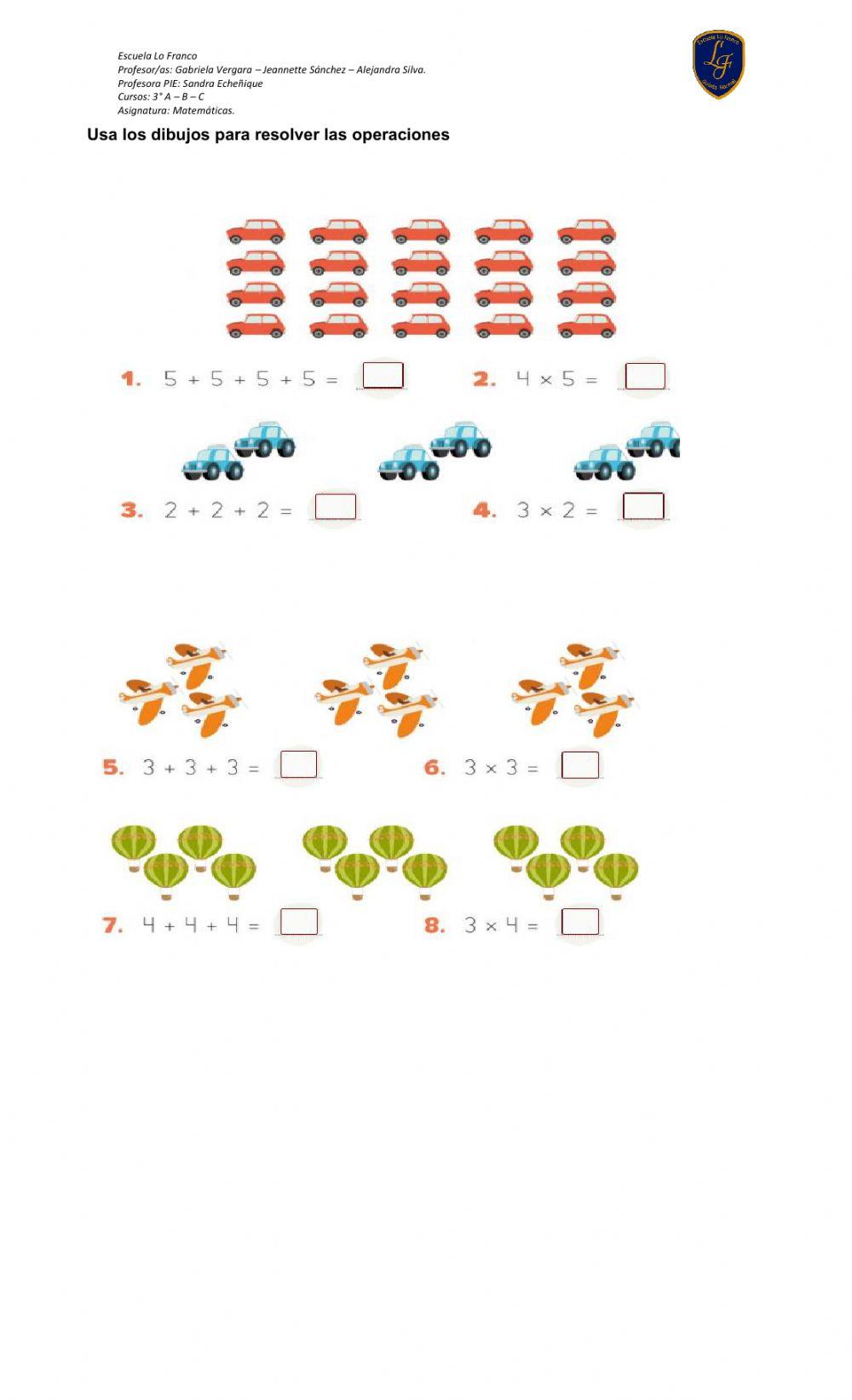 Multiplicación 1 PIE