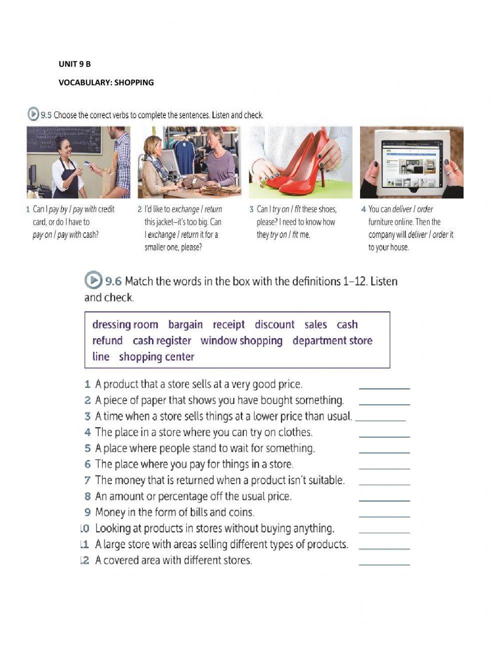 I 4 Unit 9 B Vocabulary