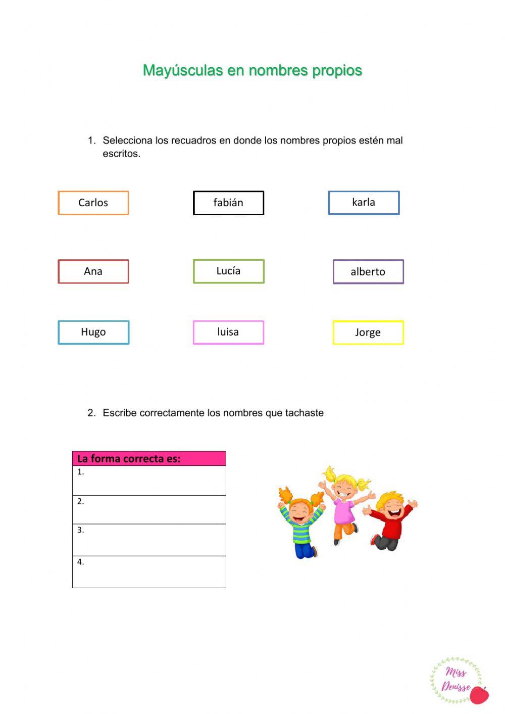 Mayúsculas en nombres propios