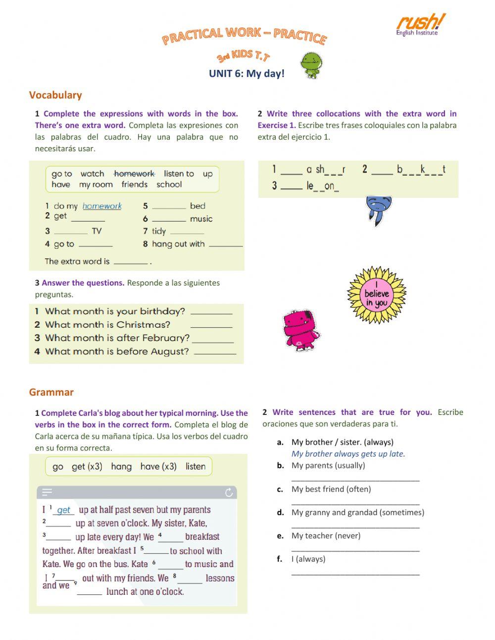 Practical Work Practice - 3rd Kids T.T