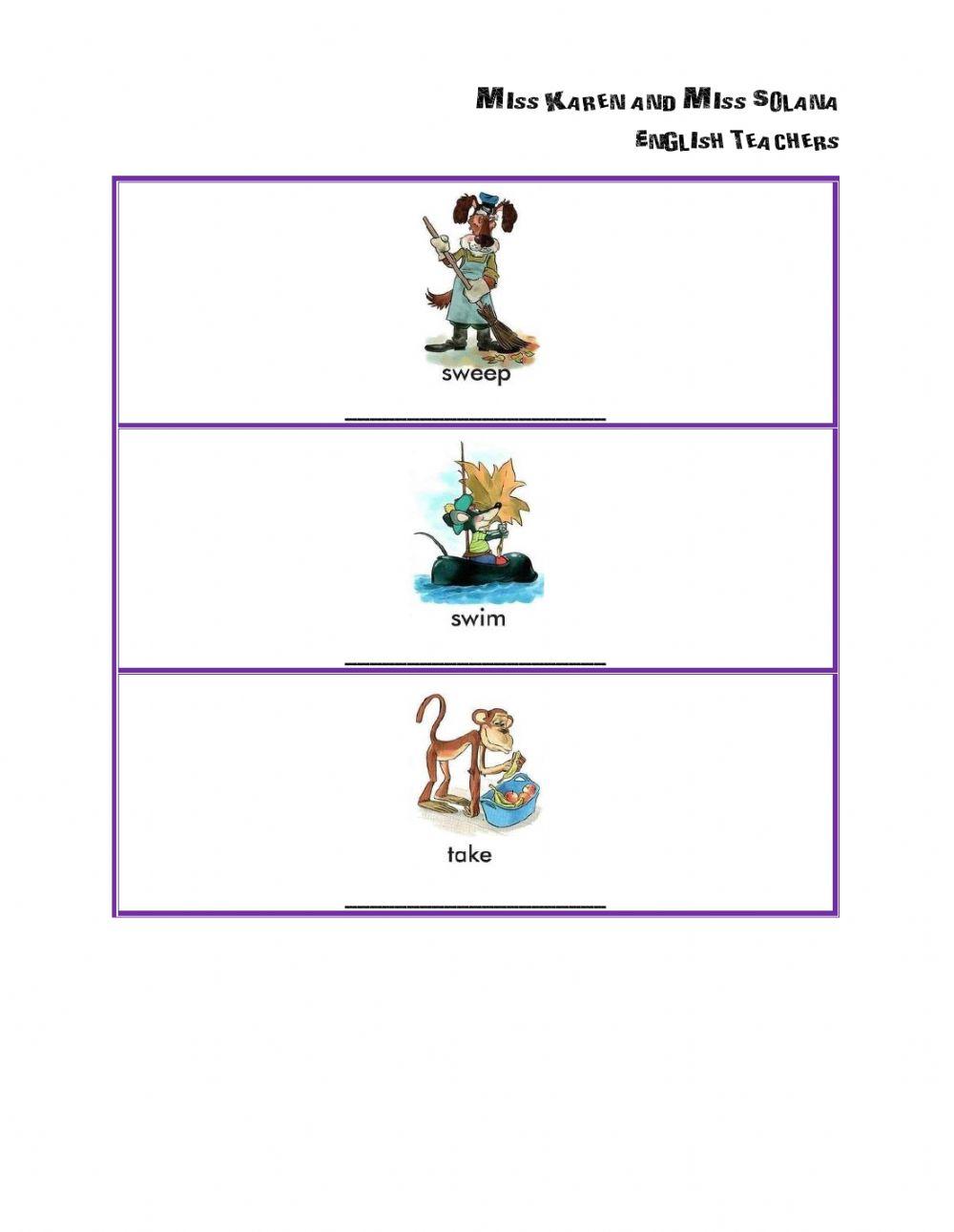 Regular & Irregular verbs