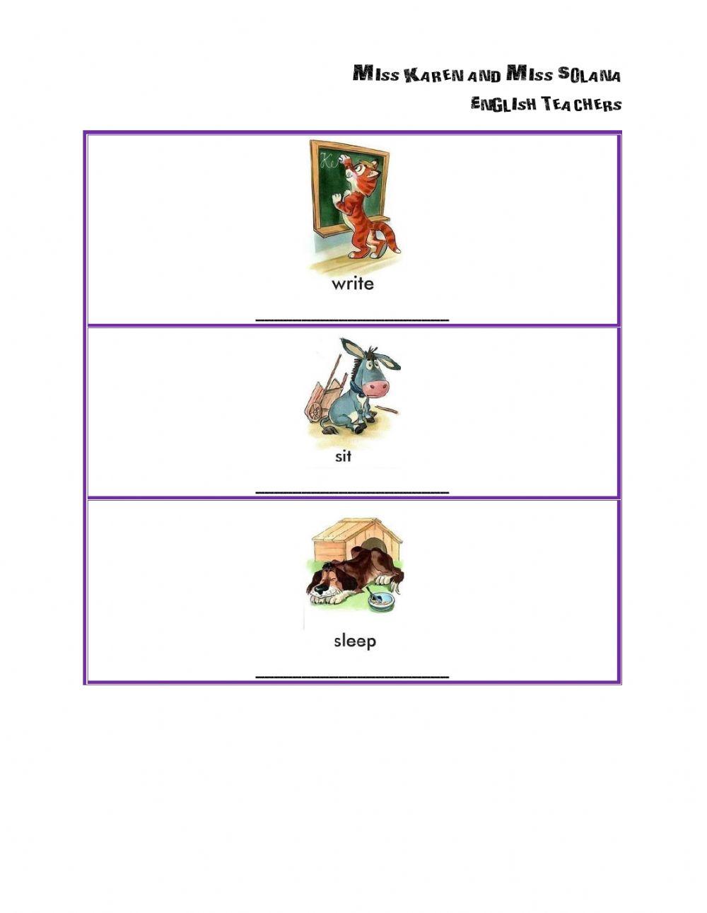 Regular & Irregular verbs
