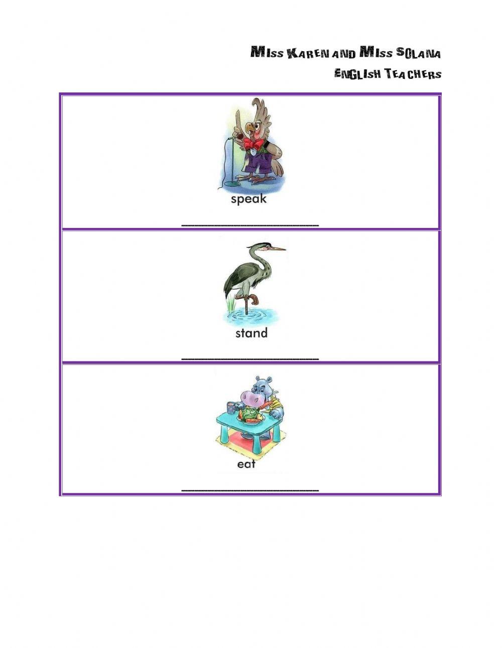 Regular & Irregular verbs