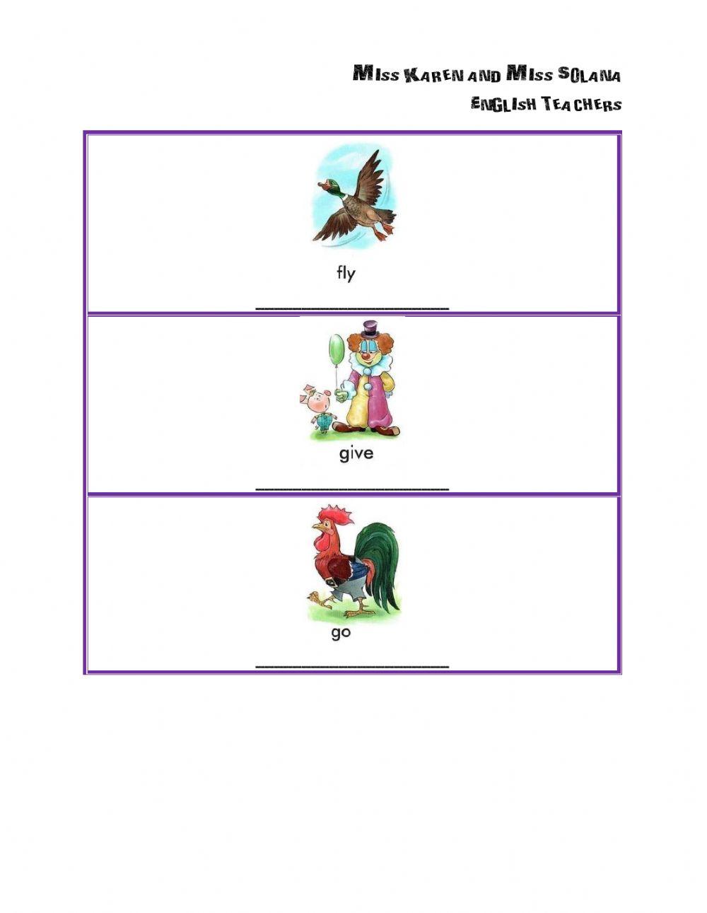 Regular & Irregular verbs
