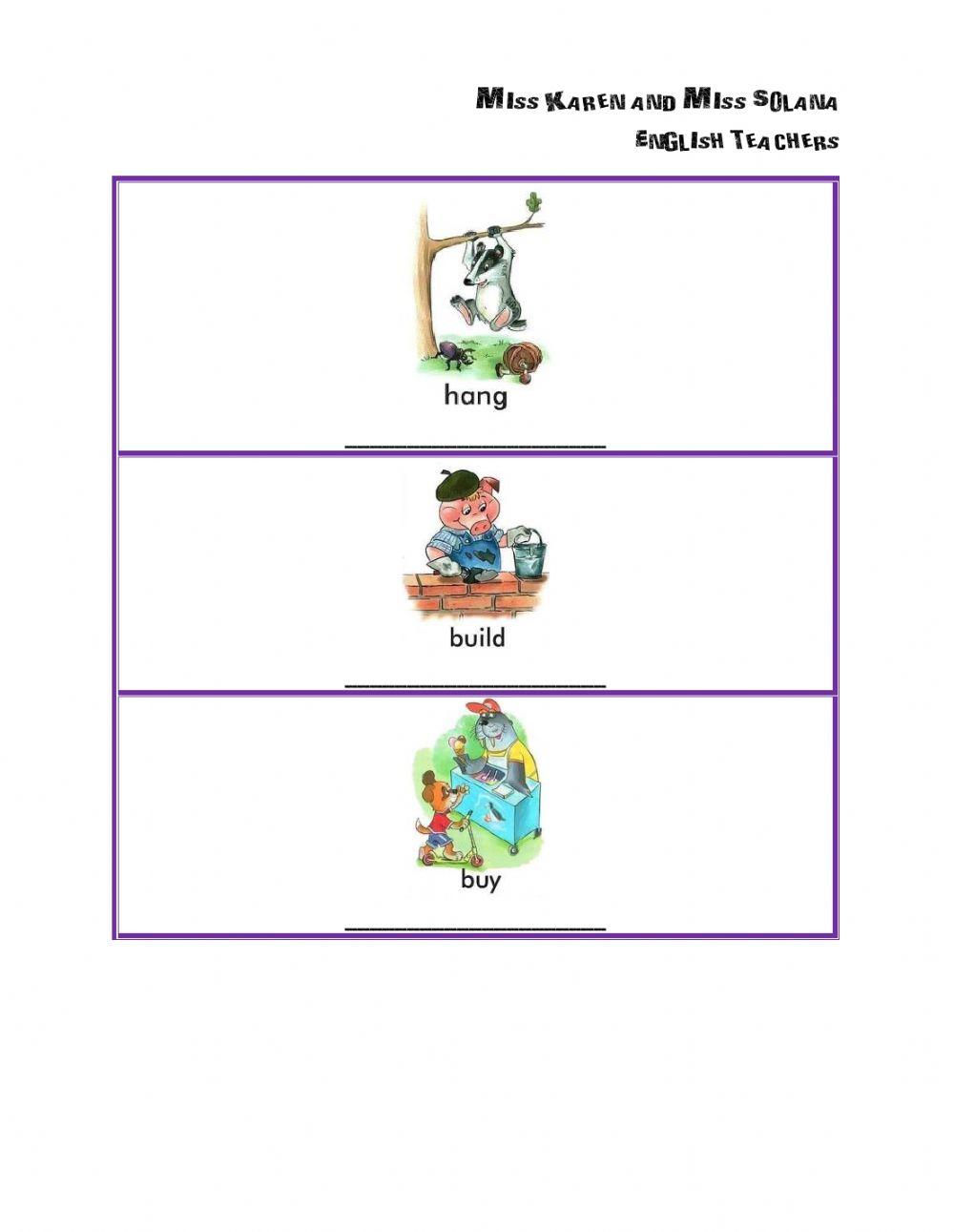 Regular & Irregular verbs