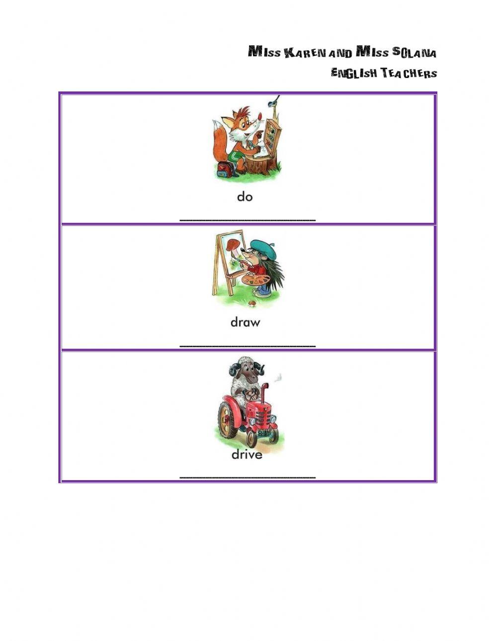 Regular & Irregular verbs