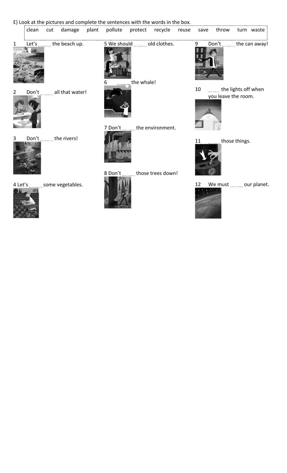 Environment verbs Environment verbs