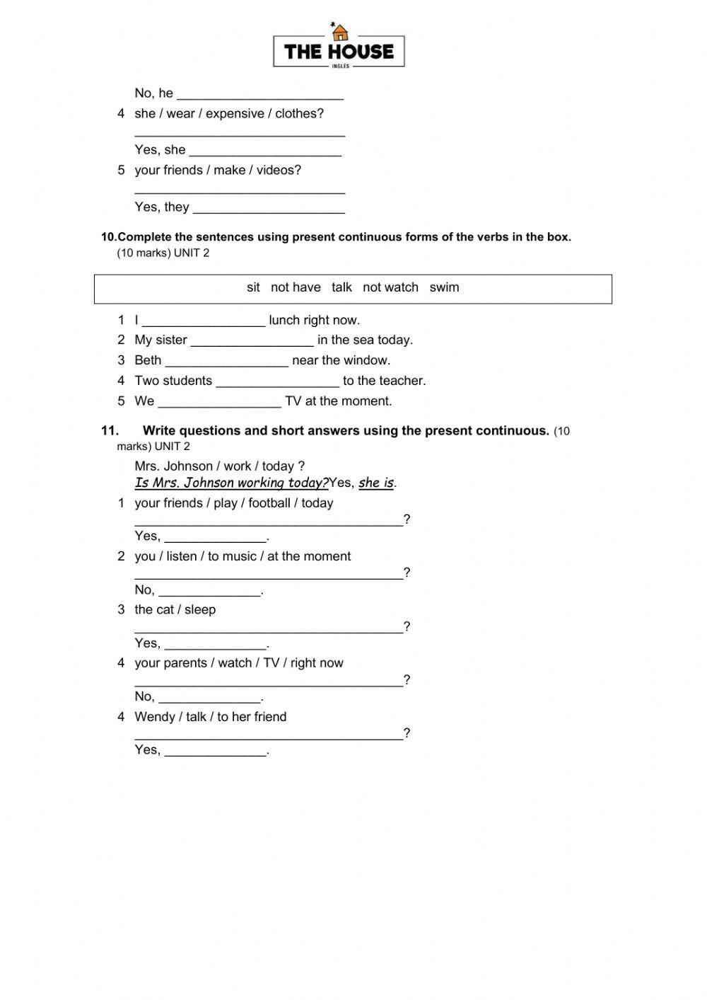 Mid year exam house 2 c