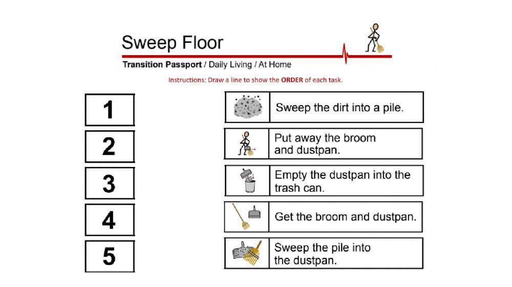 Sweep the Floor - order steps
