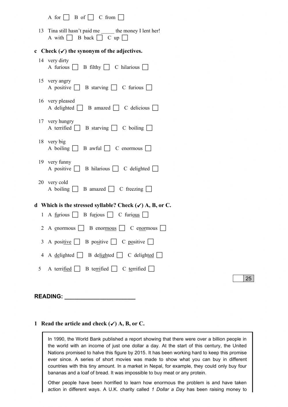 Revise and Check - File 2 - M1 Intermediate