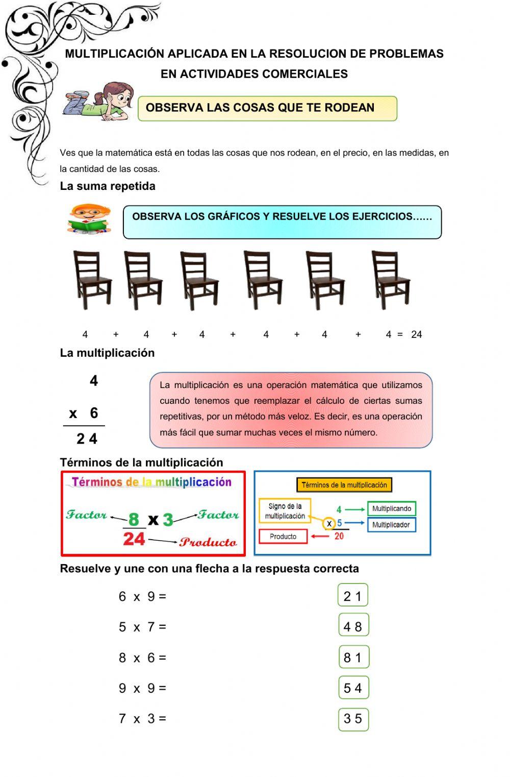 La multiplicación La multiplicación