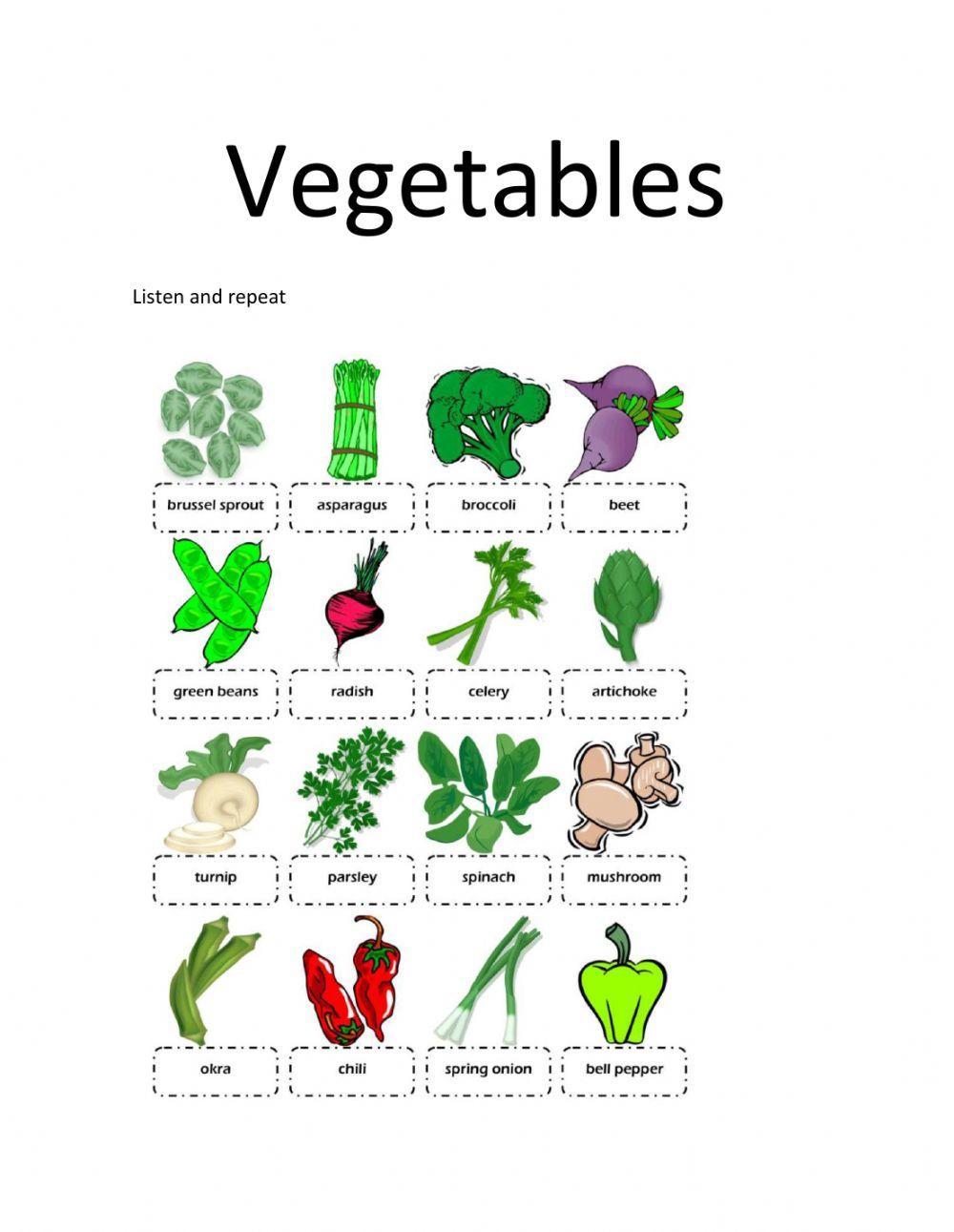 Vegetables: listen