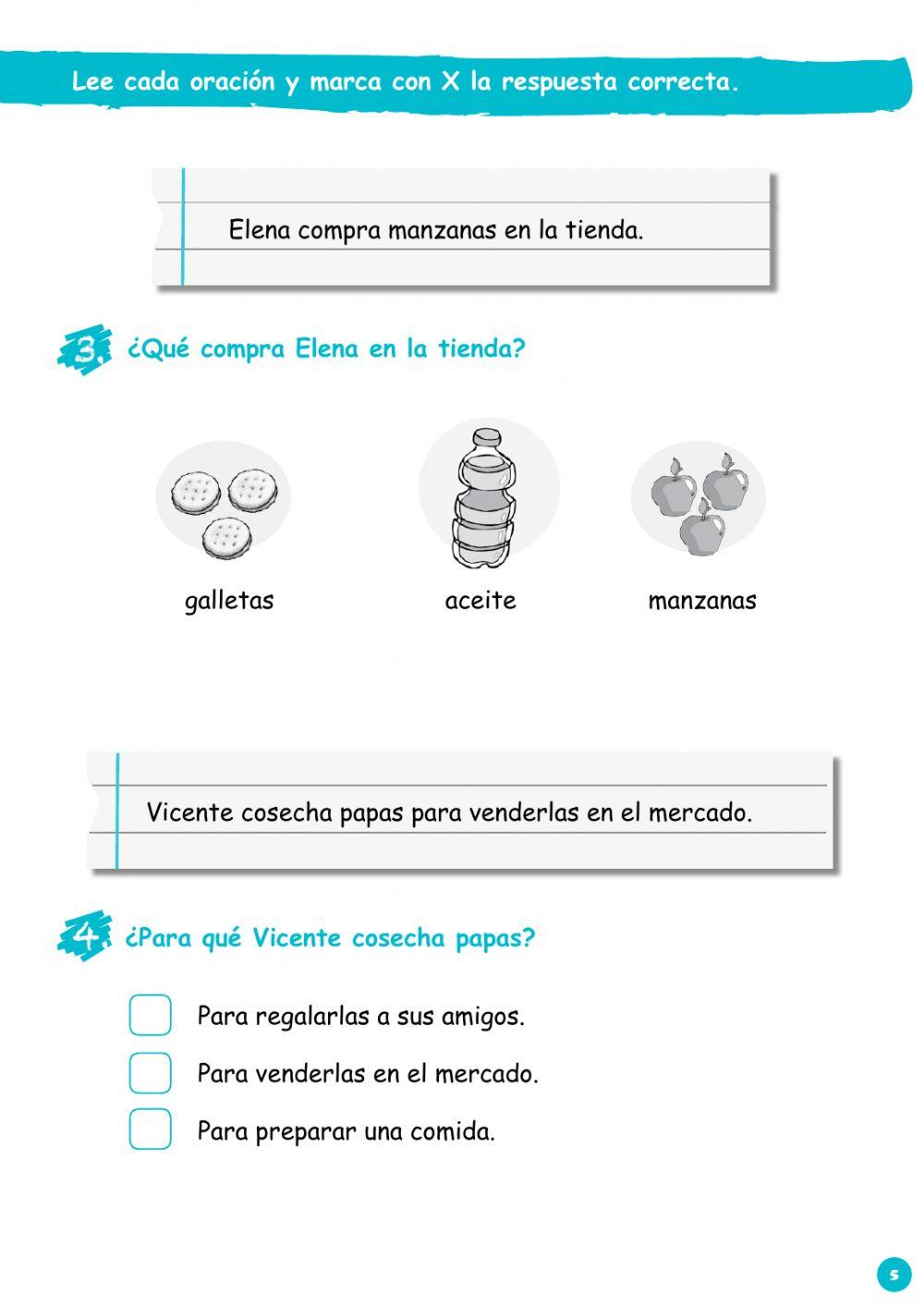 Comprensión de lectura