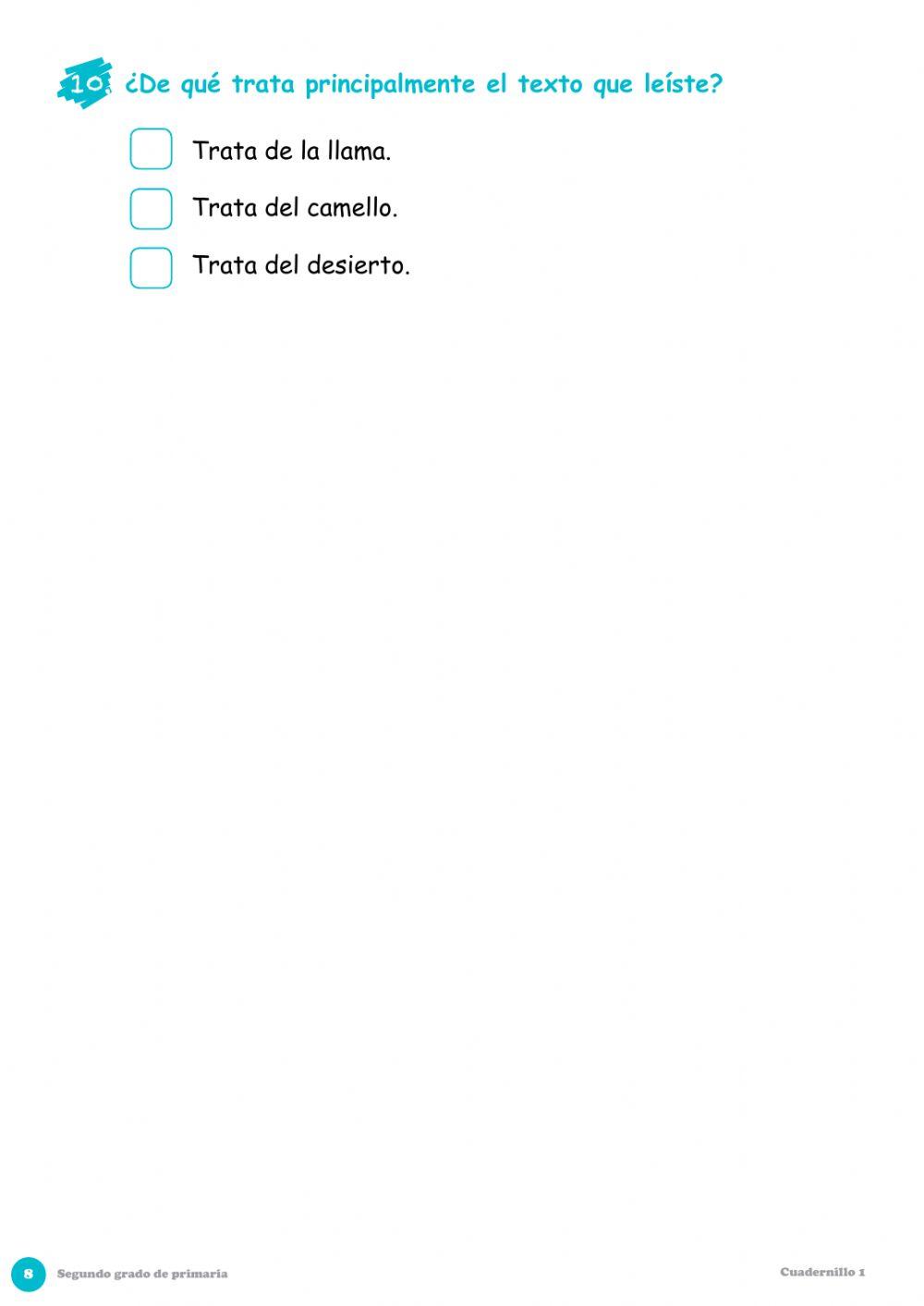 Comprensión de lectura