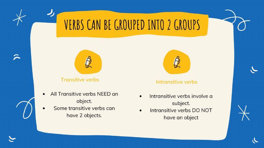Transitive and Intransitive Verbs 1