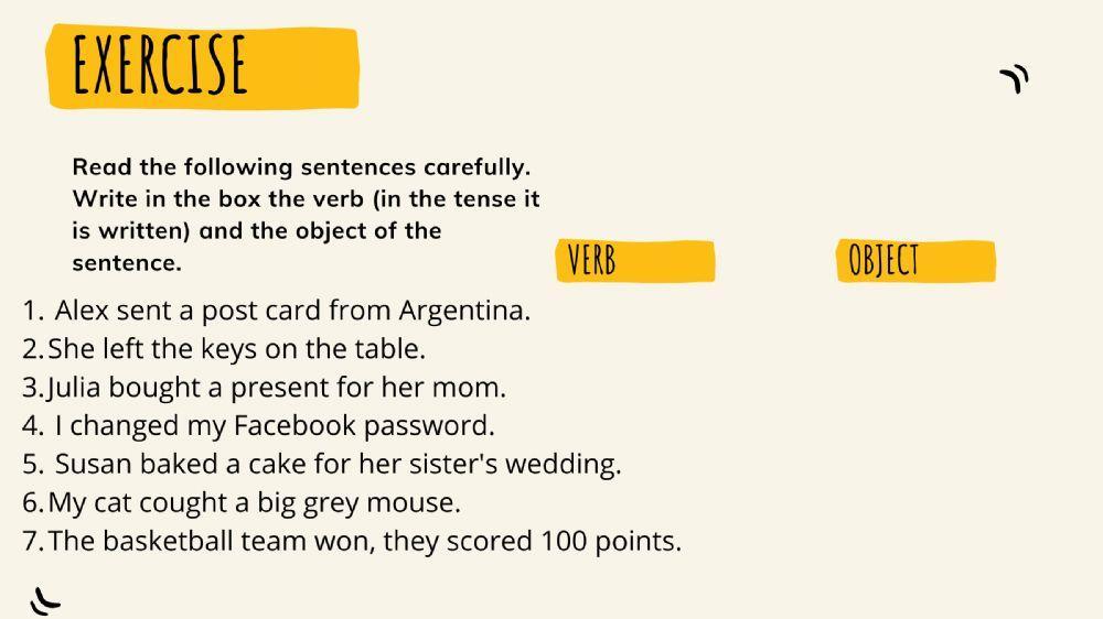 Transitive and Intransitive Verbs 1