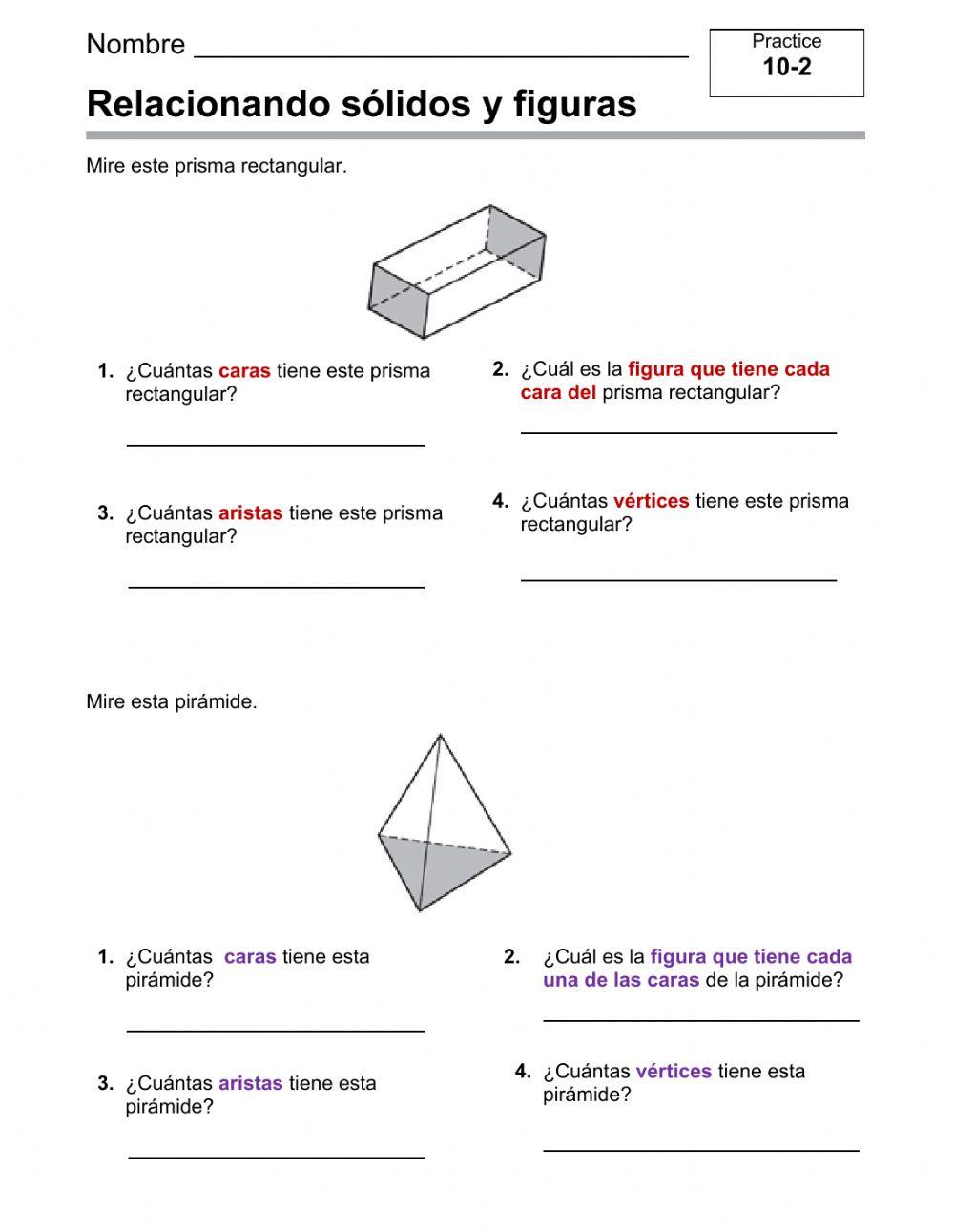 Relating Solids and Shapes