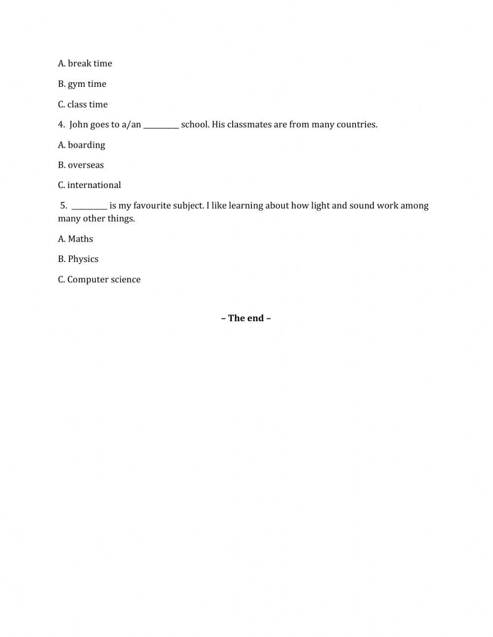 Lớp 6 - Unit 2 MY HOME-LANGUAGE FOCUS worksheet | Live Worksheets