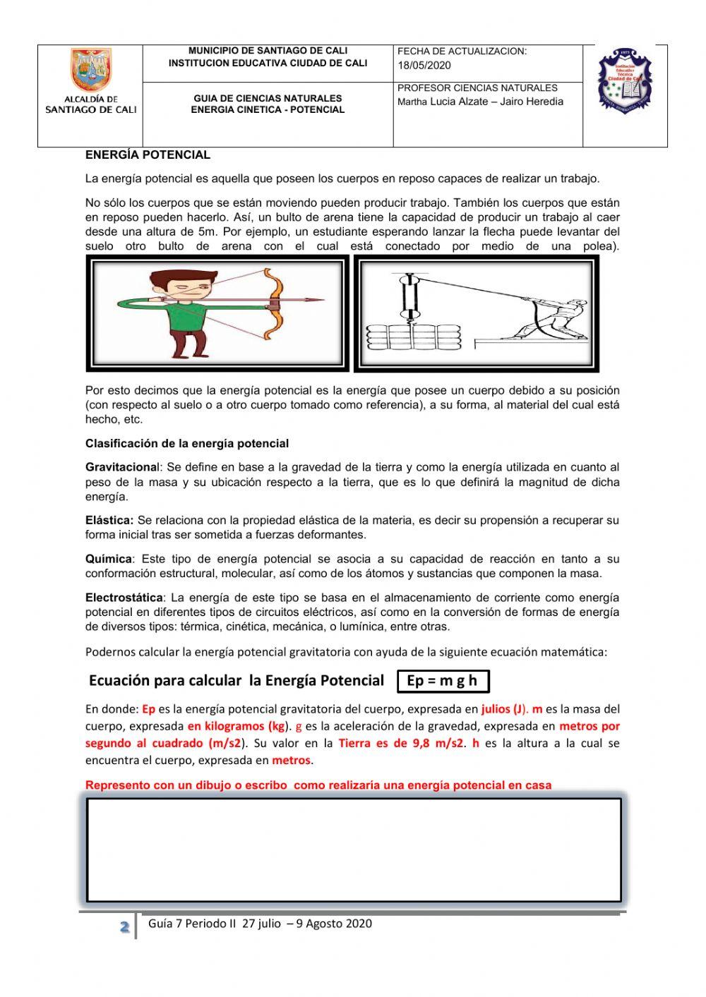 Energia Cinetica -Potencial