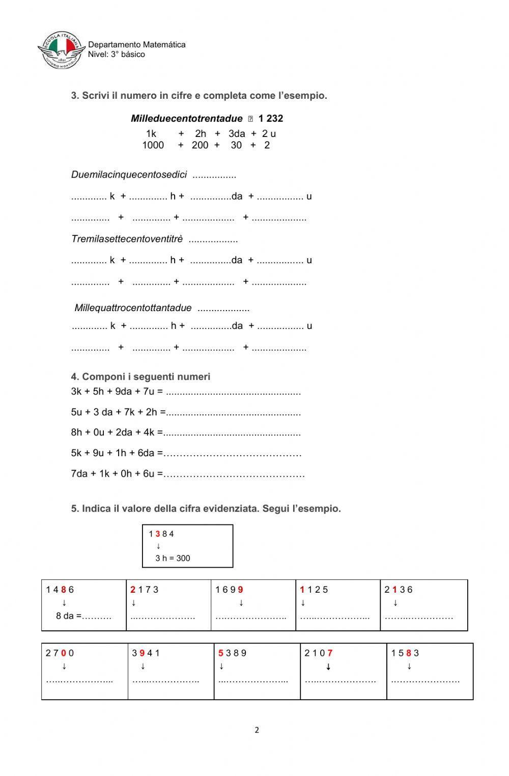 Alleniamoci con i numeri oltre il 1000