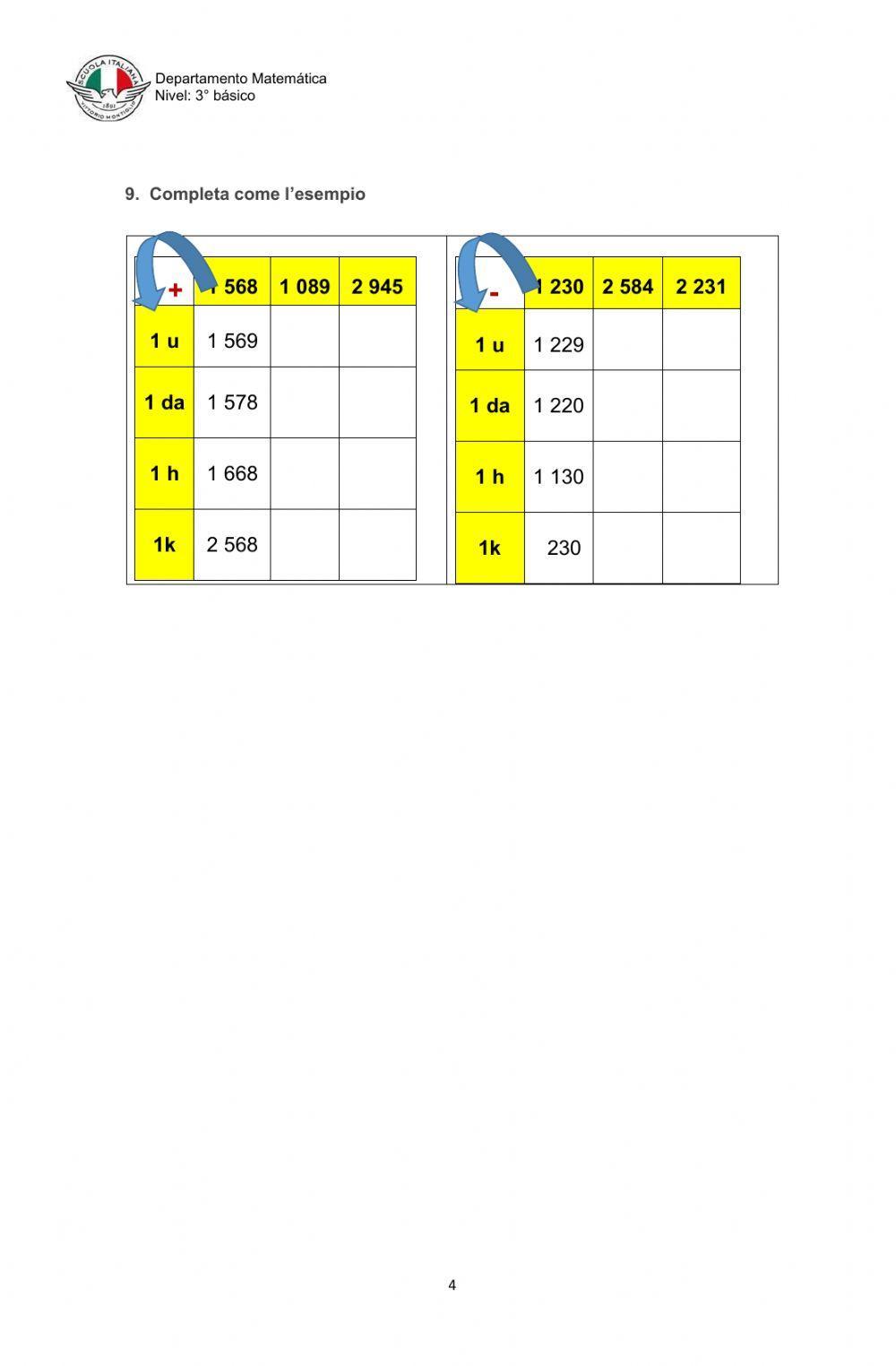 Alleniamoci con i numeri oltre il 1000