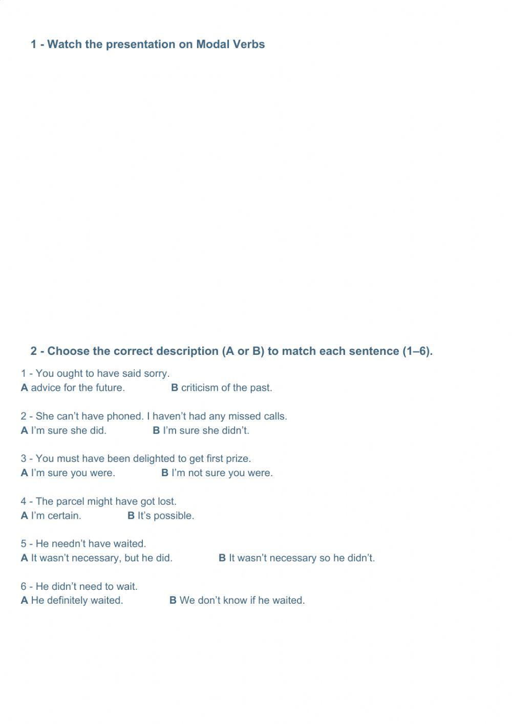 U8 - Grammar - Modals 1