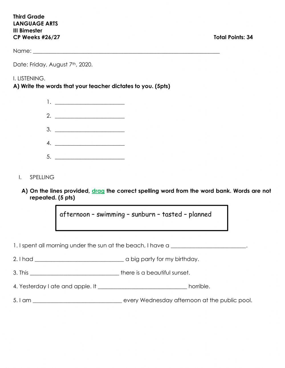 LA CP Week 26 and 27