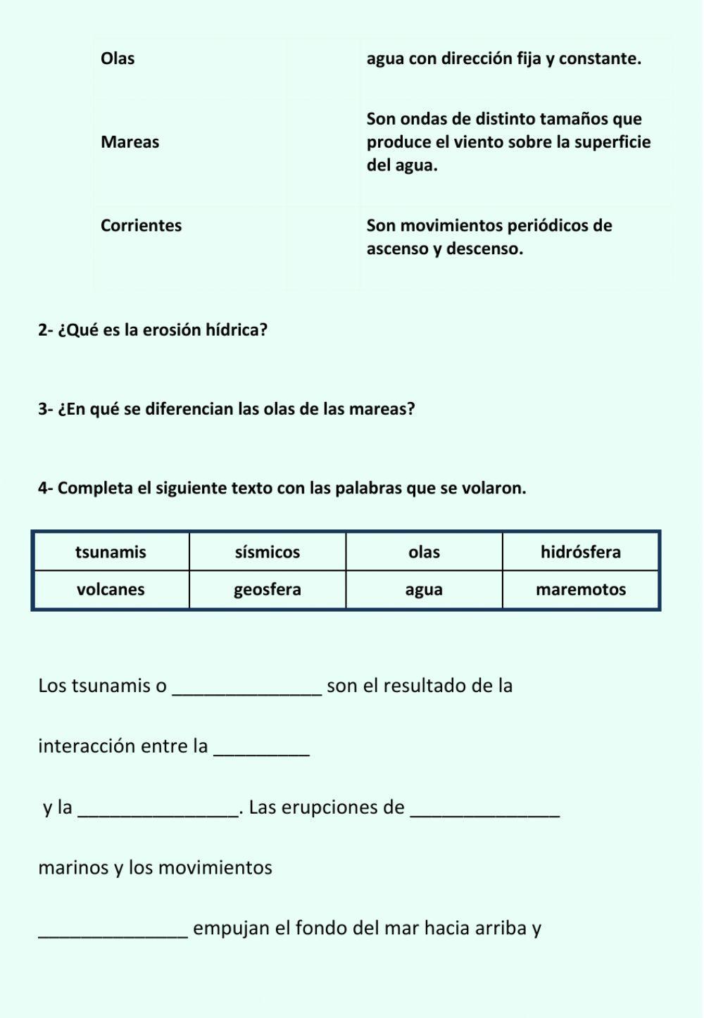 Olas- mareas y corrientes