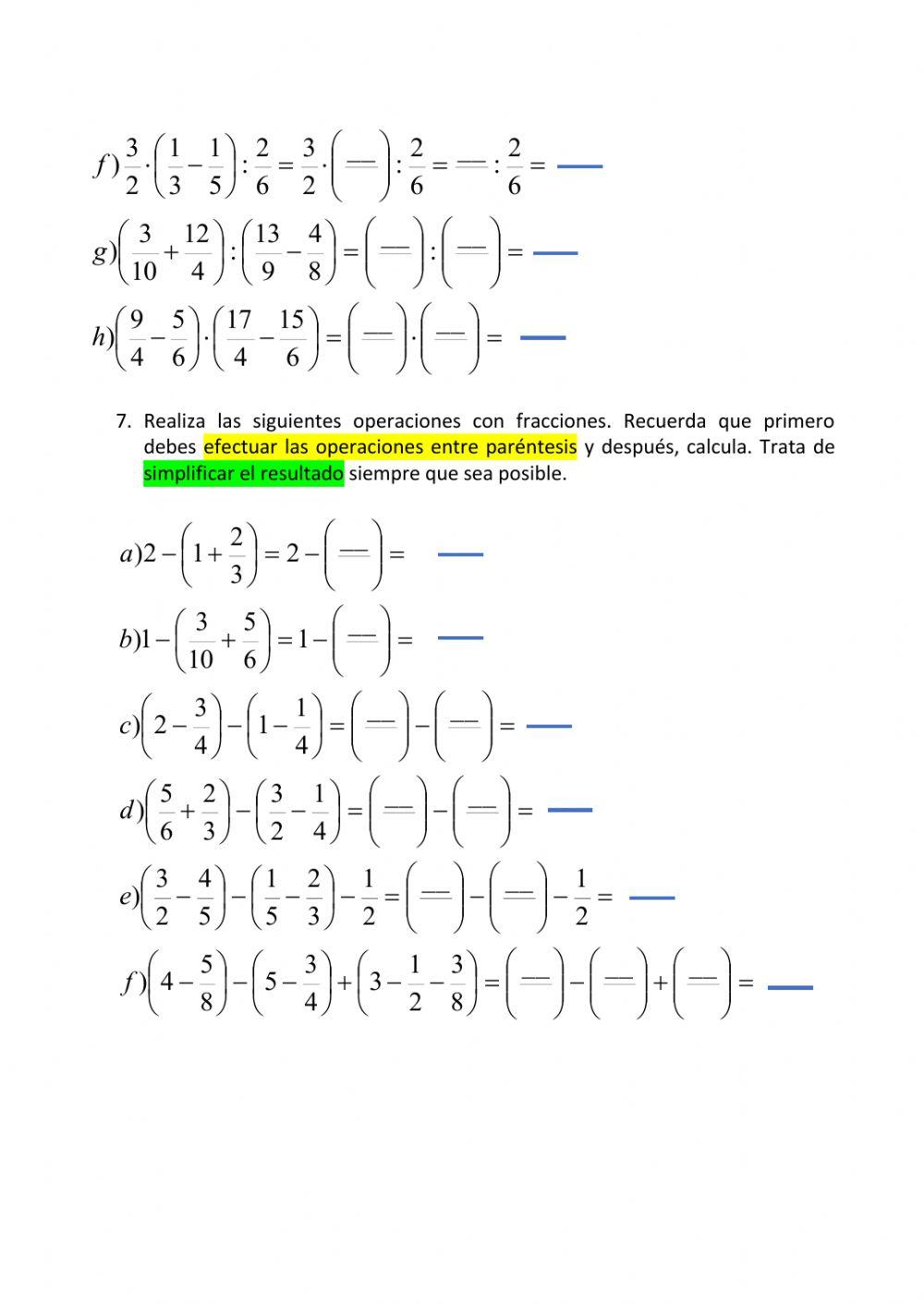 Simplificacion fracciones