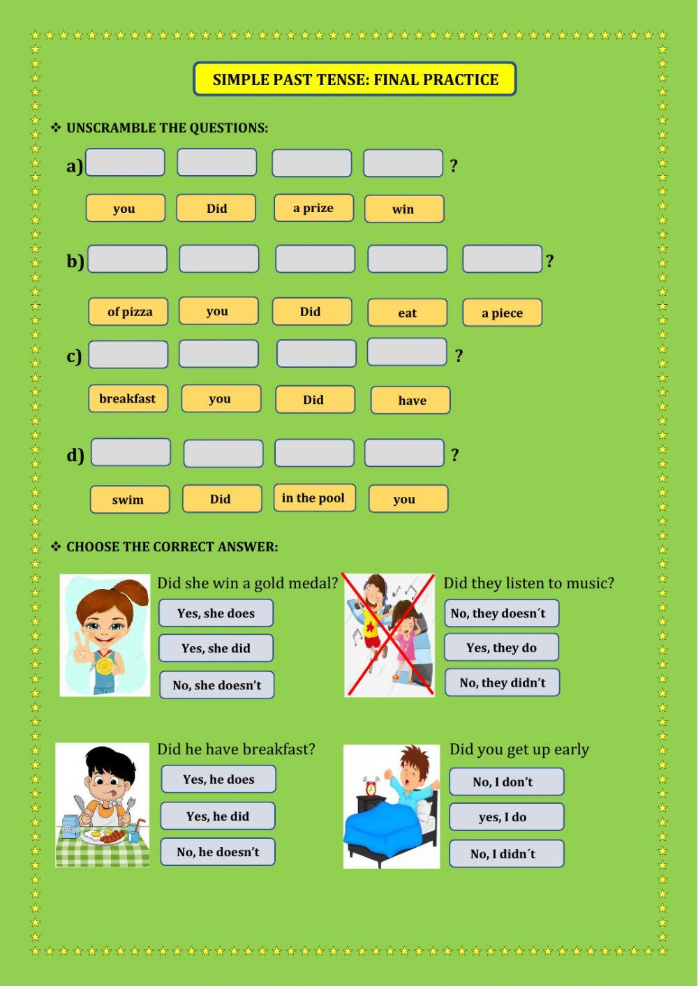 Final practice( past tense)
