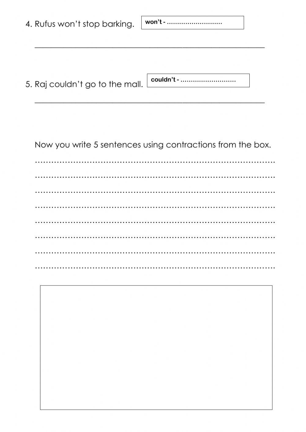 Apostrophe - Contractions