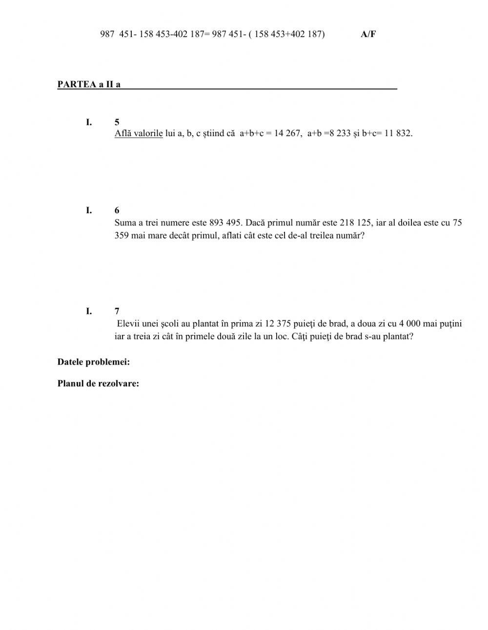 Proba de evaluare sumativă