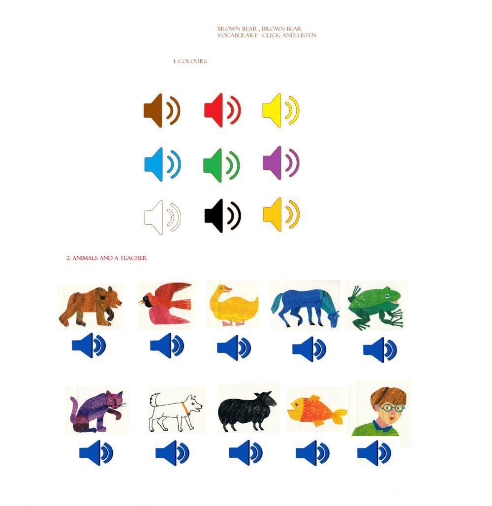 Brown bear, brown bear what do you see?