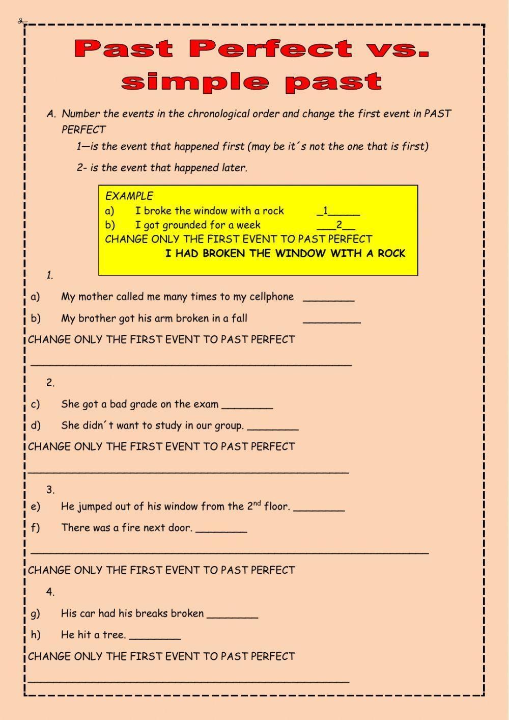 Past perfect vs. simple past