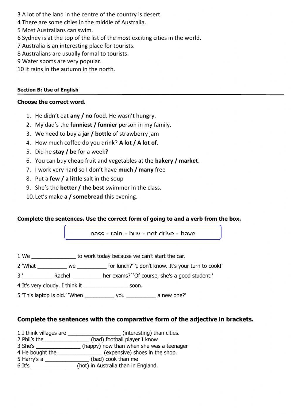 Elementary Test Units 9-10