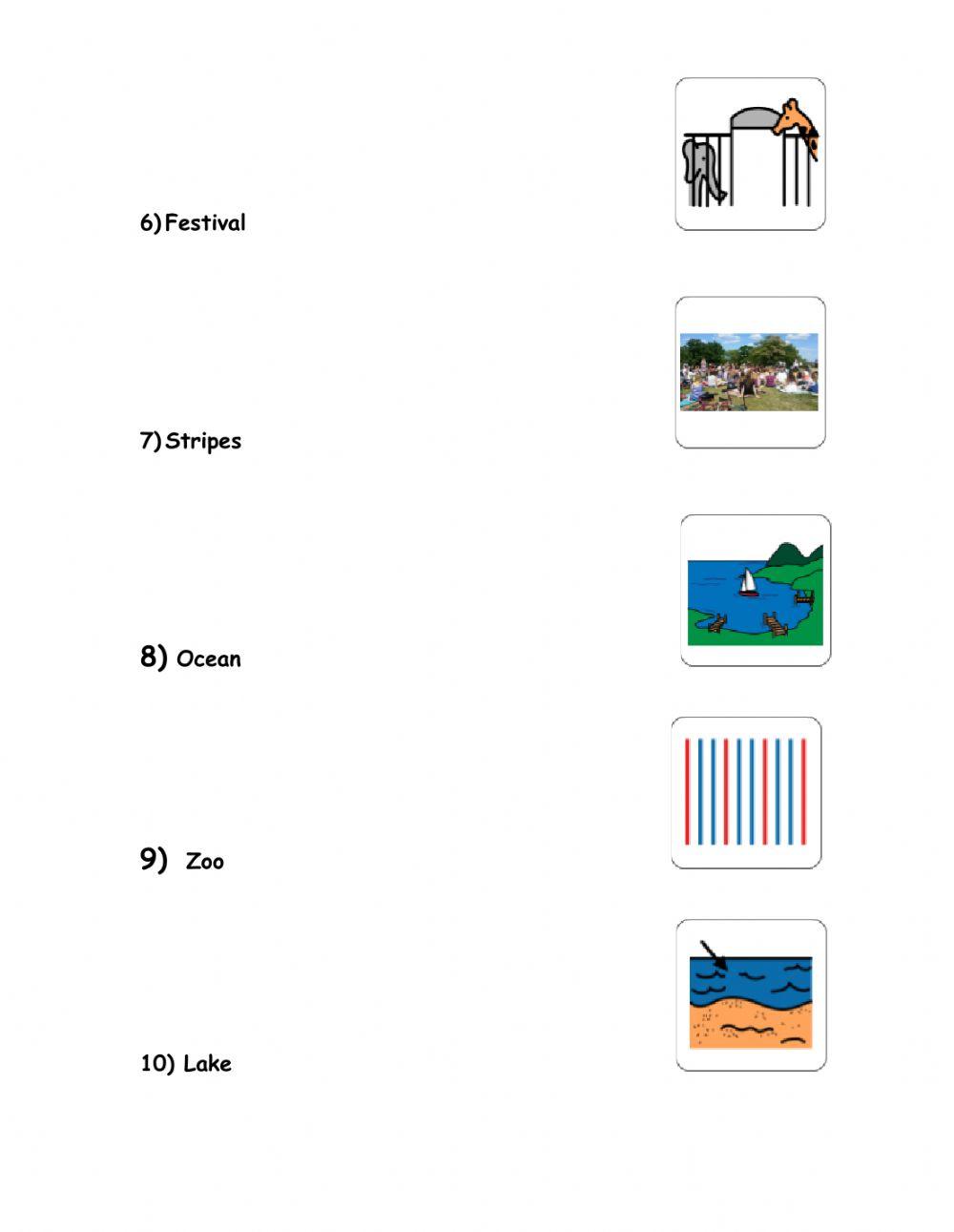 July- August Word Wall Match 2