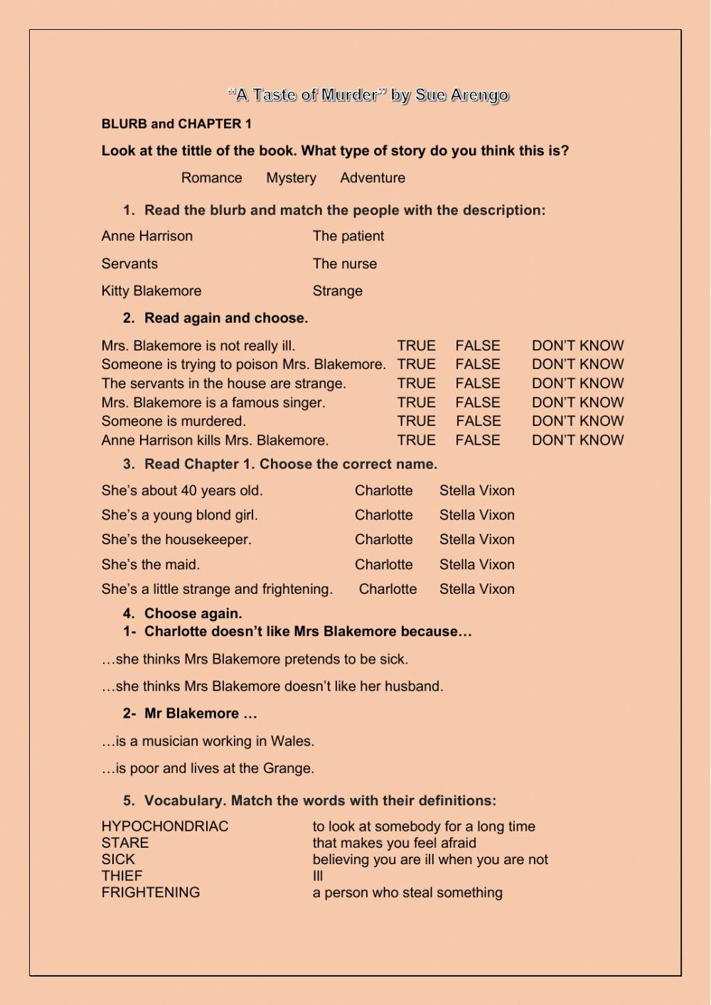 A Taste of Murder - Reader