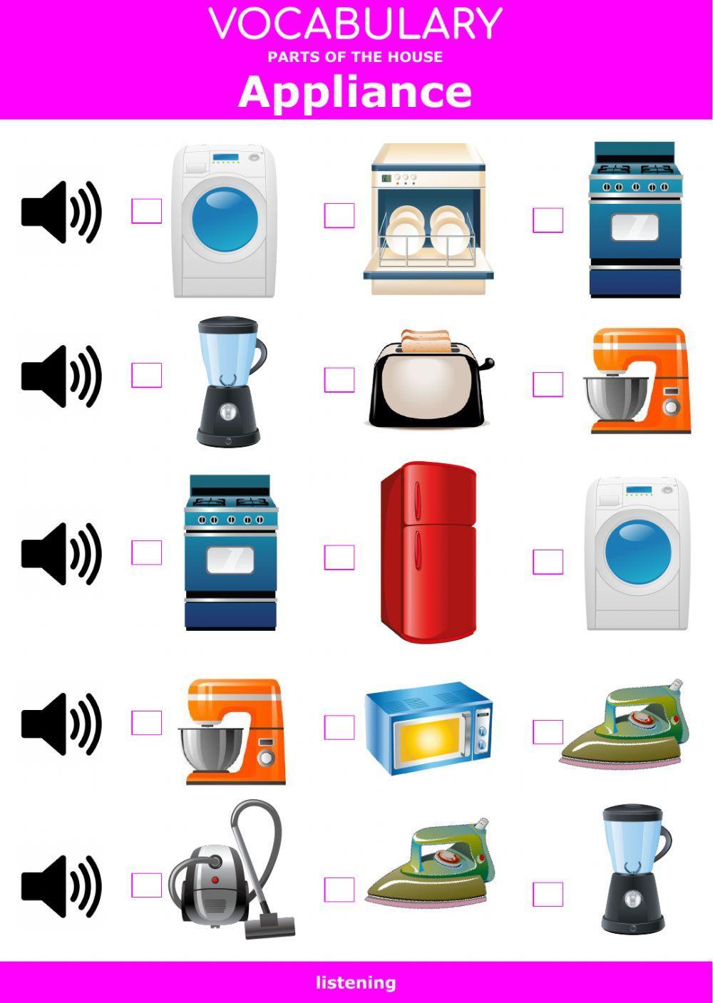Parts of the house - appliance - listening
