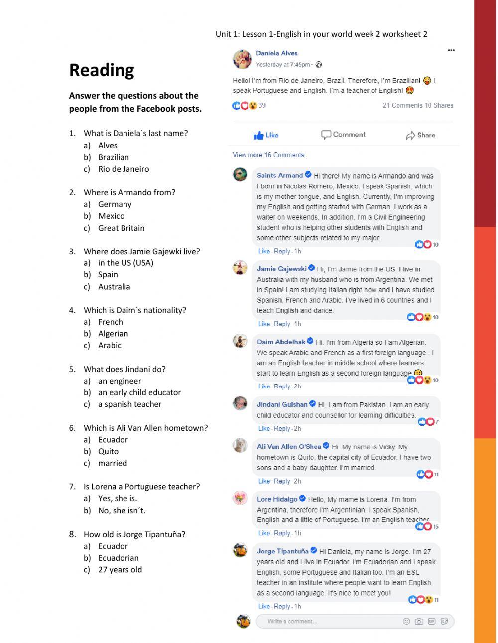 English in your world