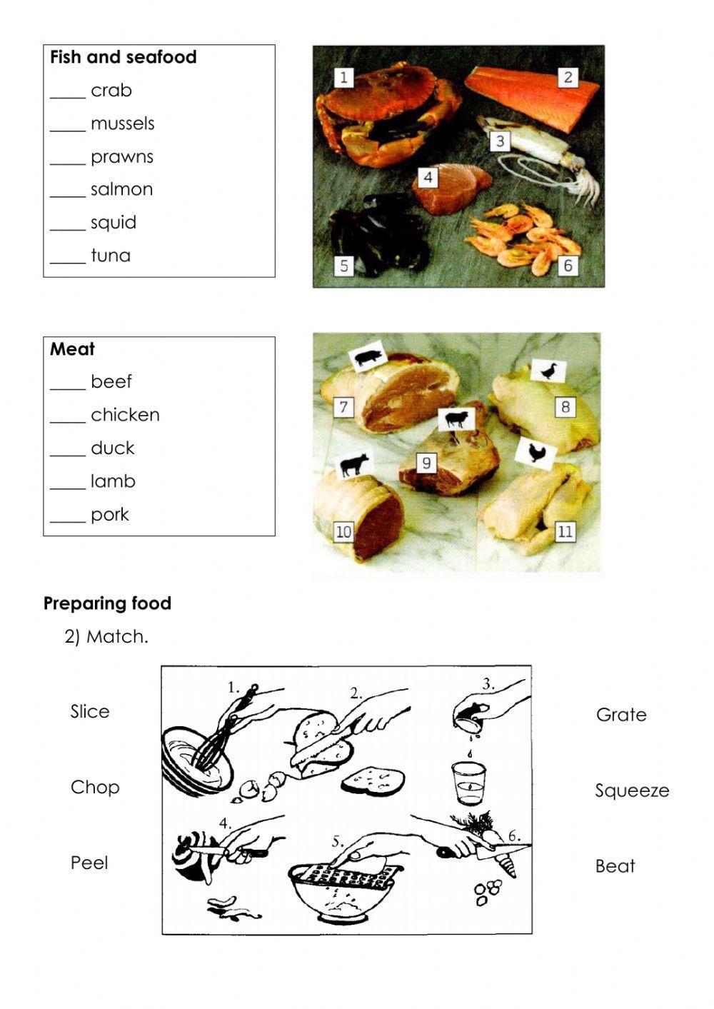 Food, drinks and cooking- Vocabulary Revision