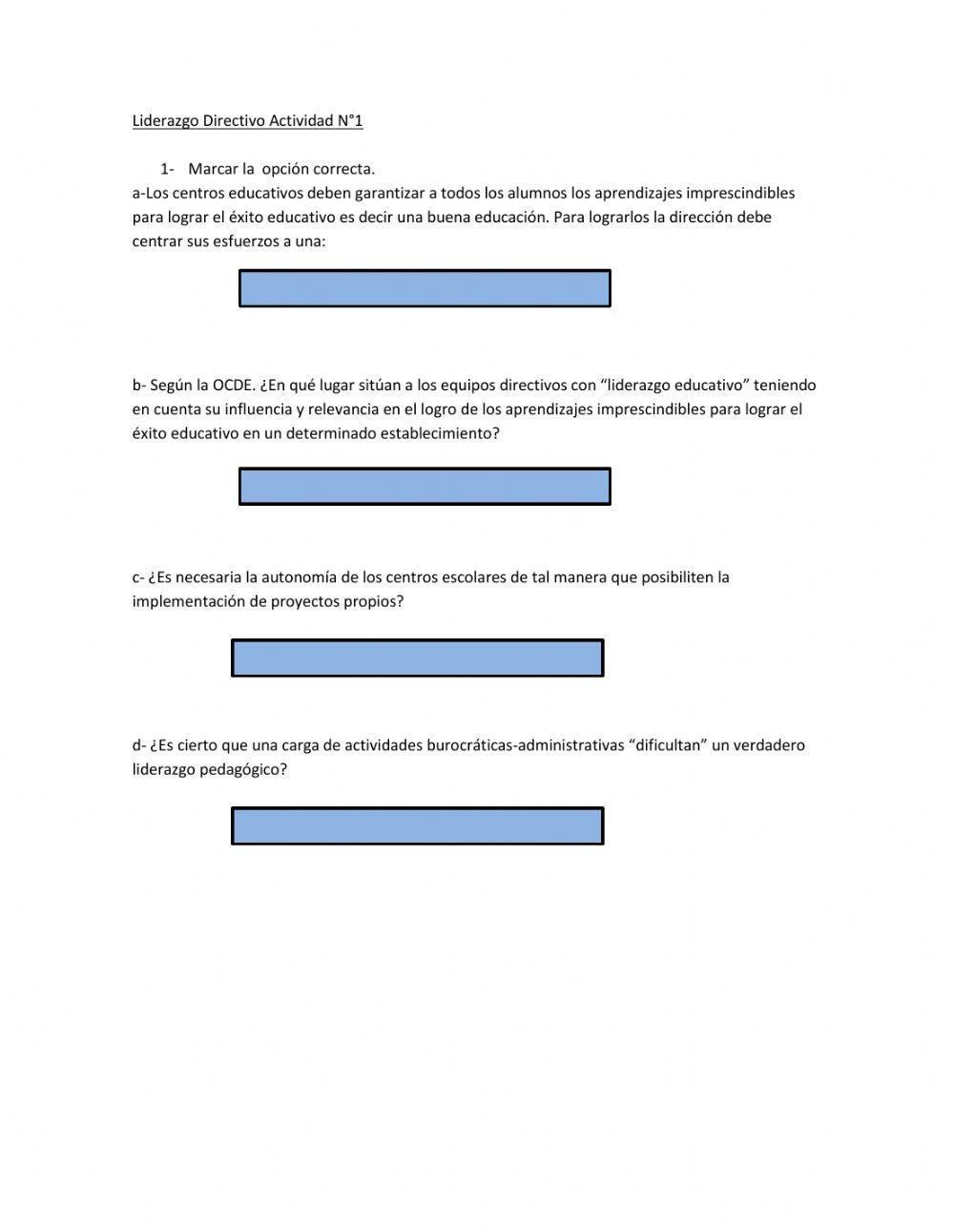 Liderazgo directivo Actividad N°1