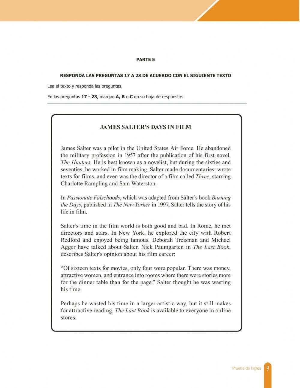 Saber Test (Mock Exam)