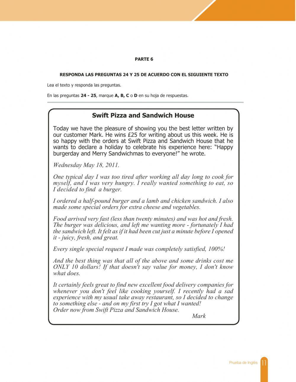 Saber Test (Mock Exam)