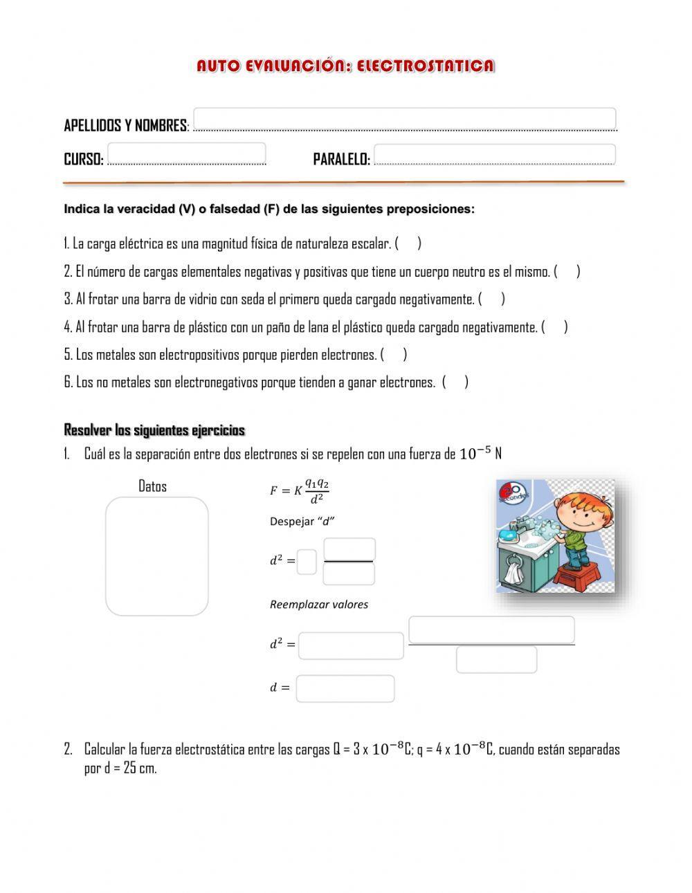 Electrostática - ley de coulomb
