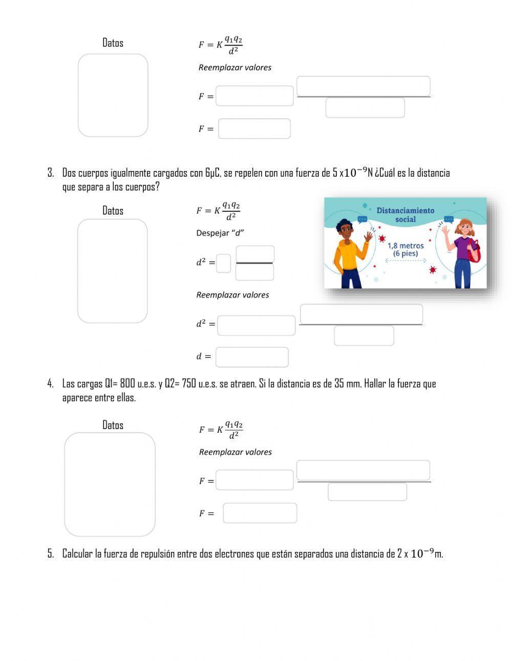 Electrostática - ley de coulomb