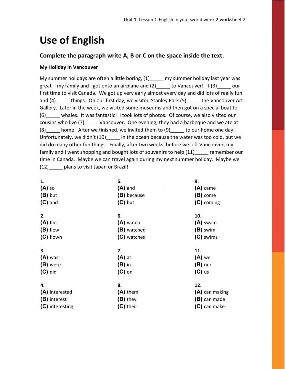 Travel, English in your world