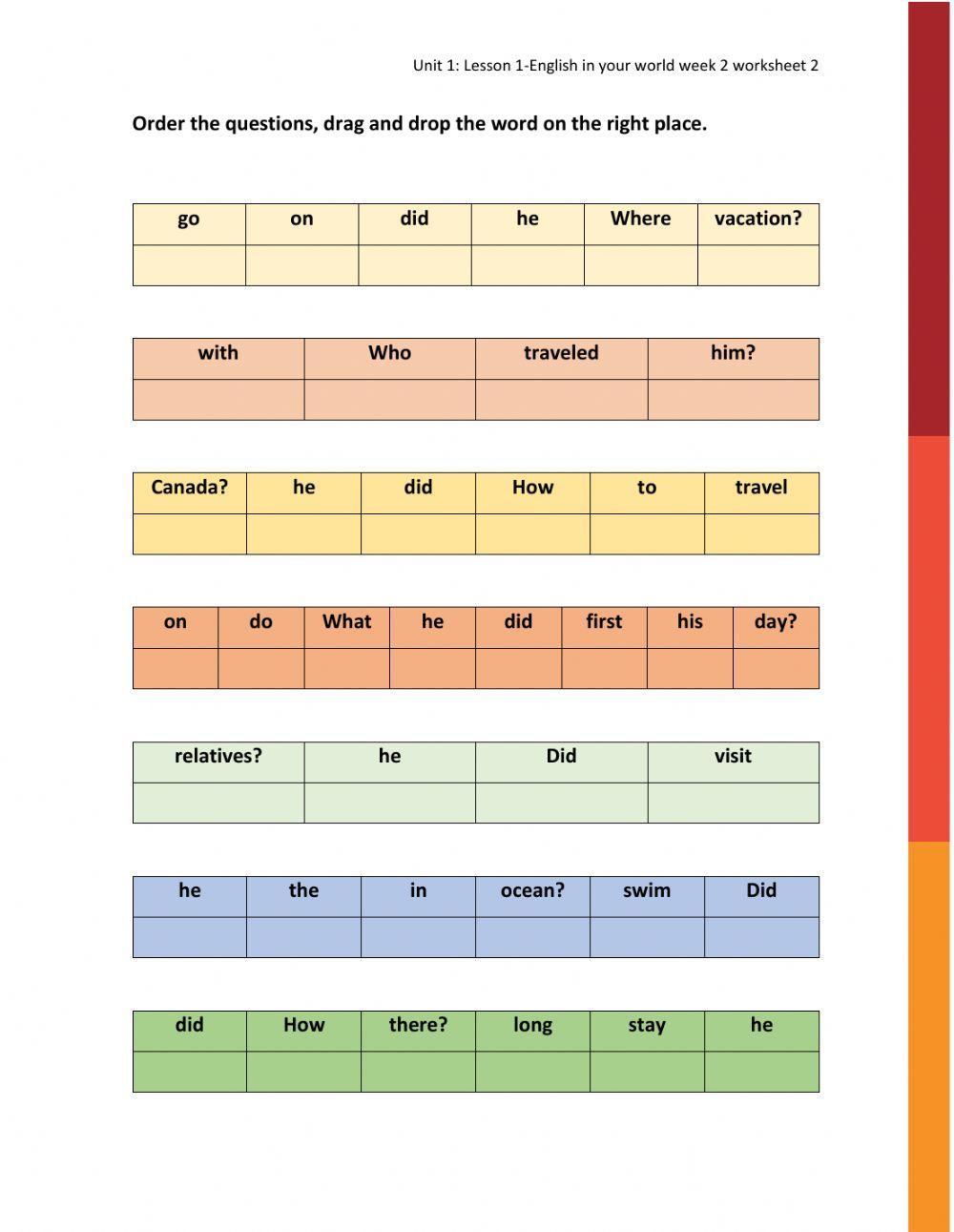 Travel, English in your world